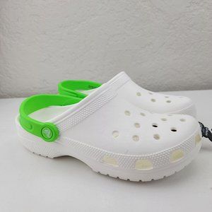 CROCS Sculpted Foam Clog in Neon Lime with White Strap Crocs Ripple Clog Lime Burst. 1 of 50. NYC Exclusive  main image 2